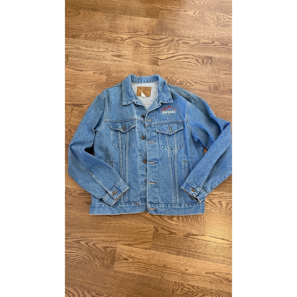Vintage Skoal Chewing Tobacco Denim Jacket Mens Large